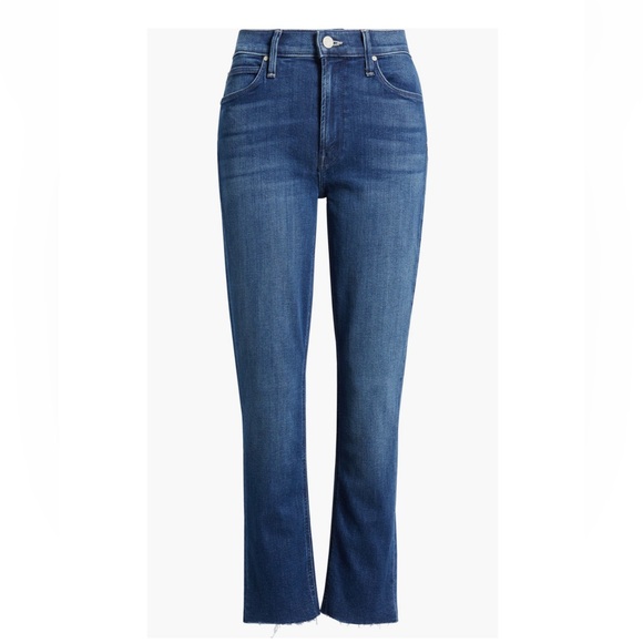 MOTHER The Dazzler Mid rise Ankle Fray Jeans - Picture 2 of 8